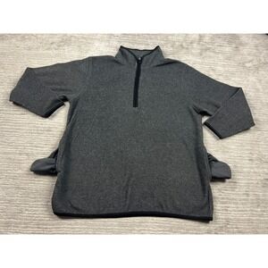 USA Olympic Pullover Youth XL Gray Quarter Zip Fleece Mock Neck Side Pockets